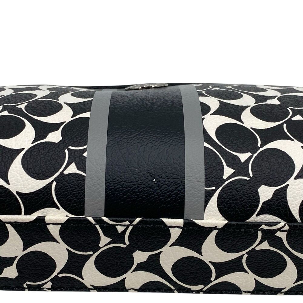 Coach Heritage Signature Logo Coated Canvas Cosmetic‎ Bag - Picture 7 of 12